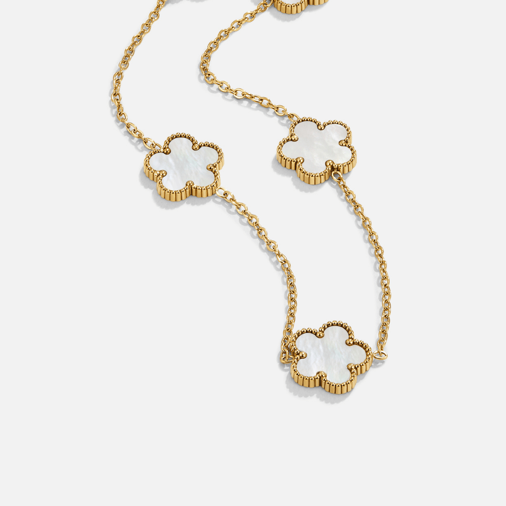 Collier Trèfle en Coquille de Perle