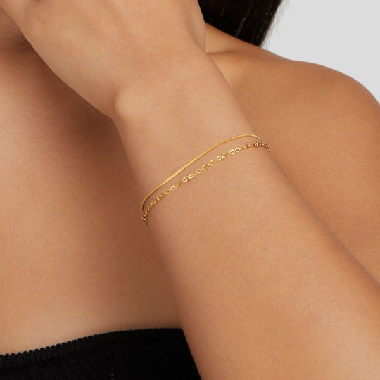Bracelet Superposé en Or Pia