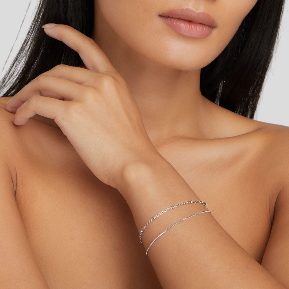 Bracelet Superposé en Argent Pia