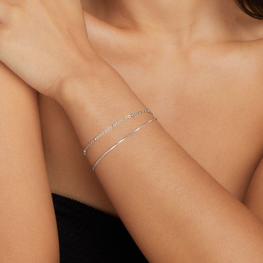 Bracelet Superposé en Argent Pia