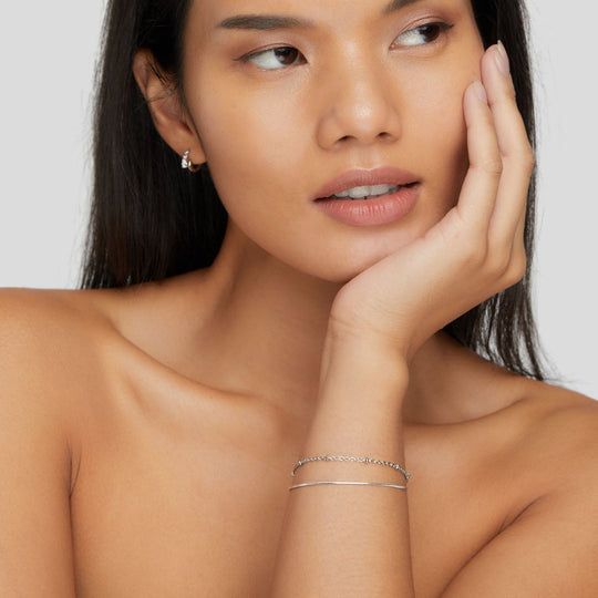 Bracelet Superposé en Argent Pia