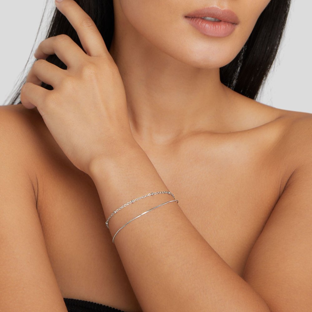 Bracelet Superposé en Argent Pia