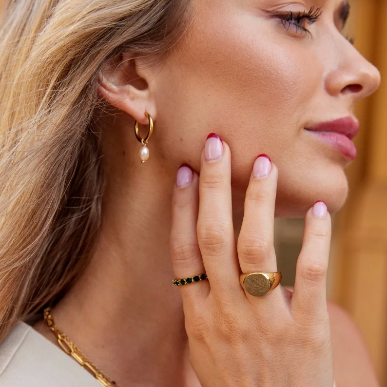 Boucles d'oreilles Bella en perles d'eau douce roses