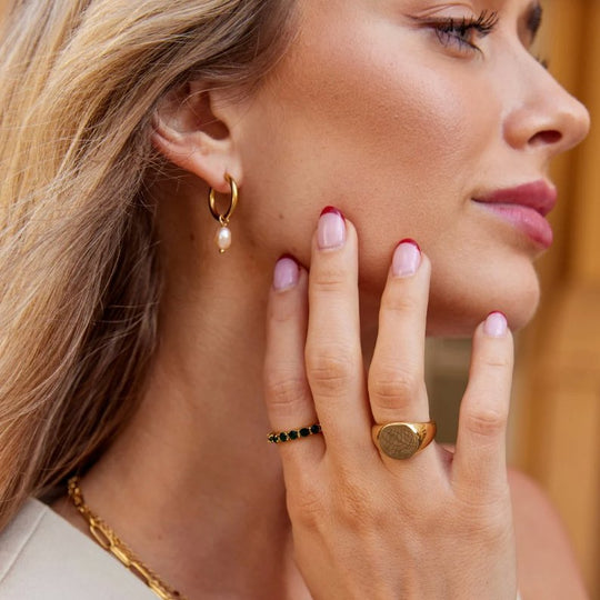 Boucles d'oreilles Bella en perles d'eau douce roses