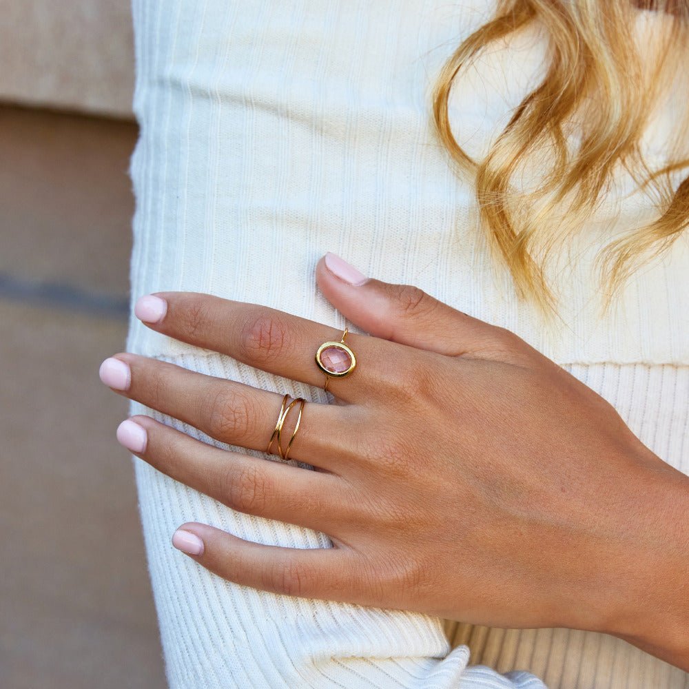 Bague en Or Cristal Rose