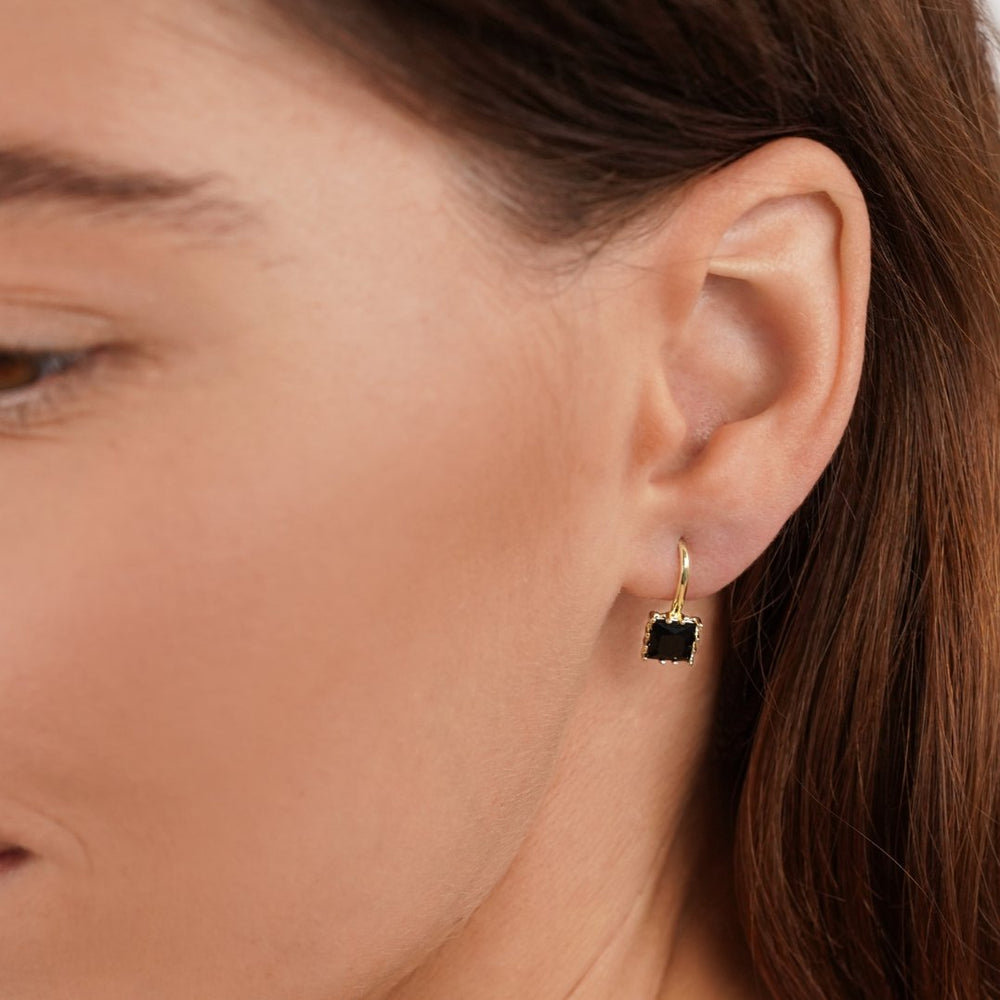 Boucles d'oreilles en cristal noir Piper