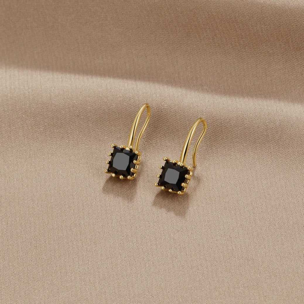 Boucles d'oreilles en cristal noir Piper