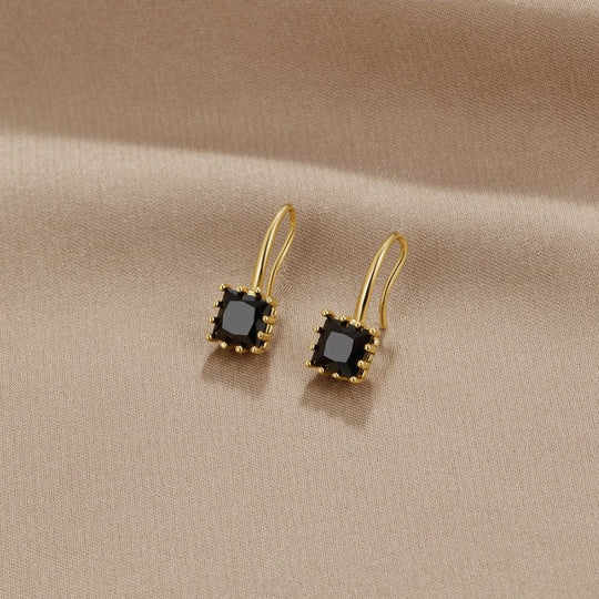 Boucles d'oreilles en cristal noir Piper