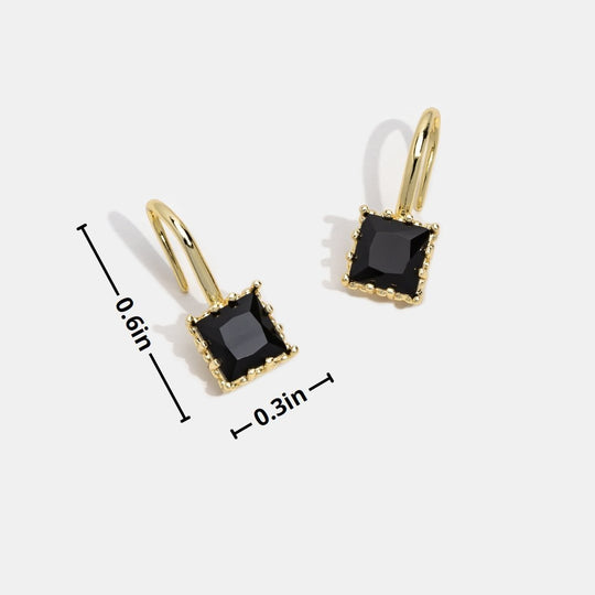 Boucles d'oreilles en cristal noir Piper