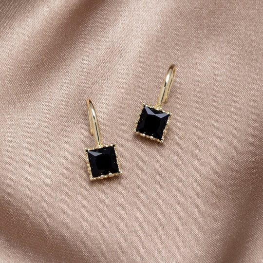 Boucles d'oreilles en cristal noir Piper