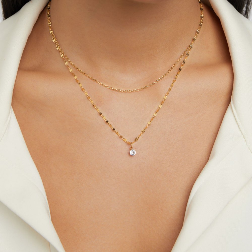 Collier superposé en cristal Piya