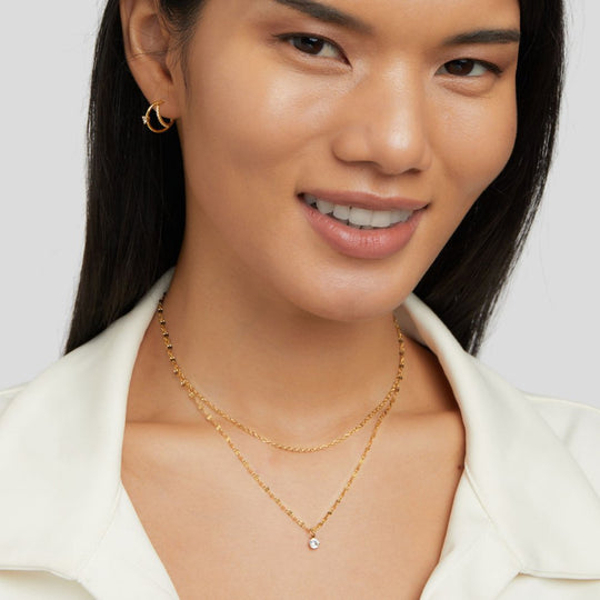 Collier superposé en cristal Piya