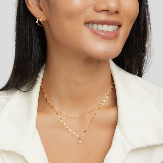 Collier superposé en cristal Piya