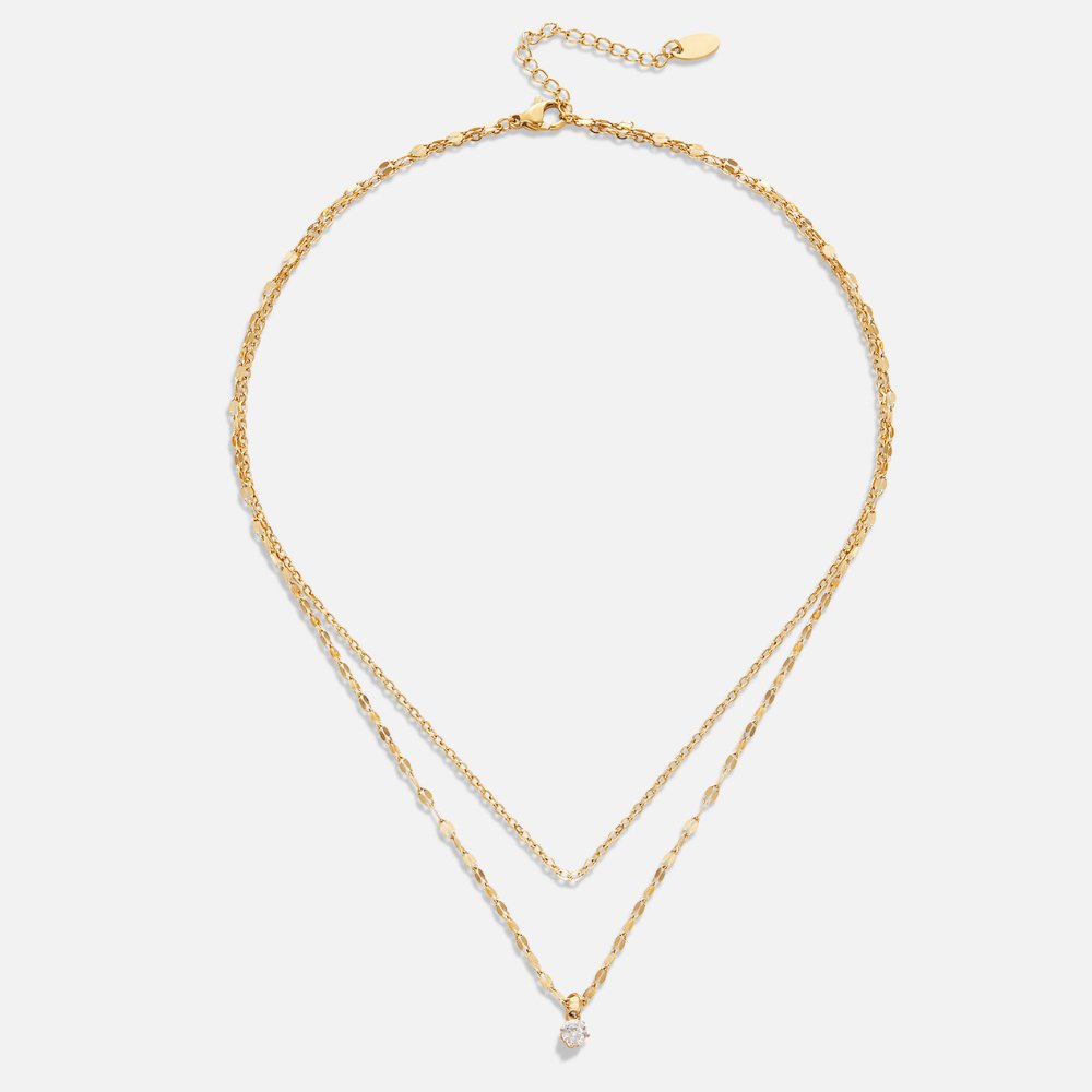 Collier superposé en cristal Piya