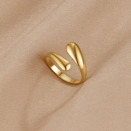 Bague enroulée en or Raven
