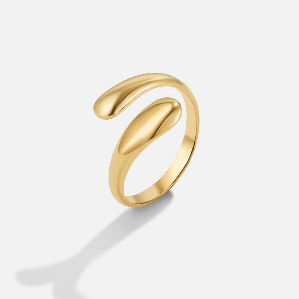 Bague enroulée en or Raven