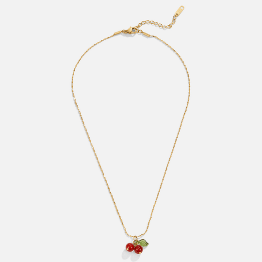 Collier Pendentif Cerise Rouge