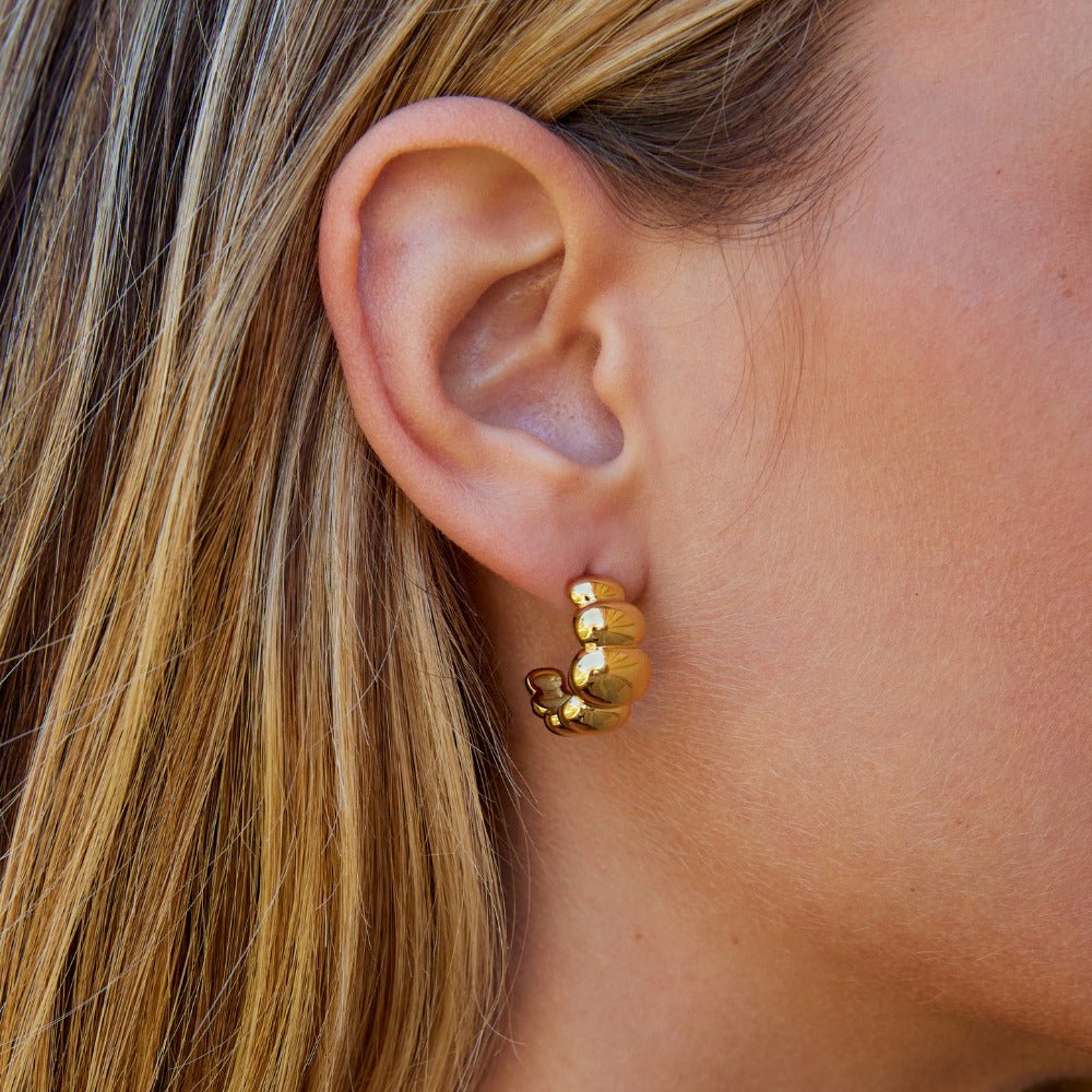 Boucles d'oreilles Puff en or Rene
