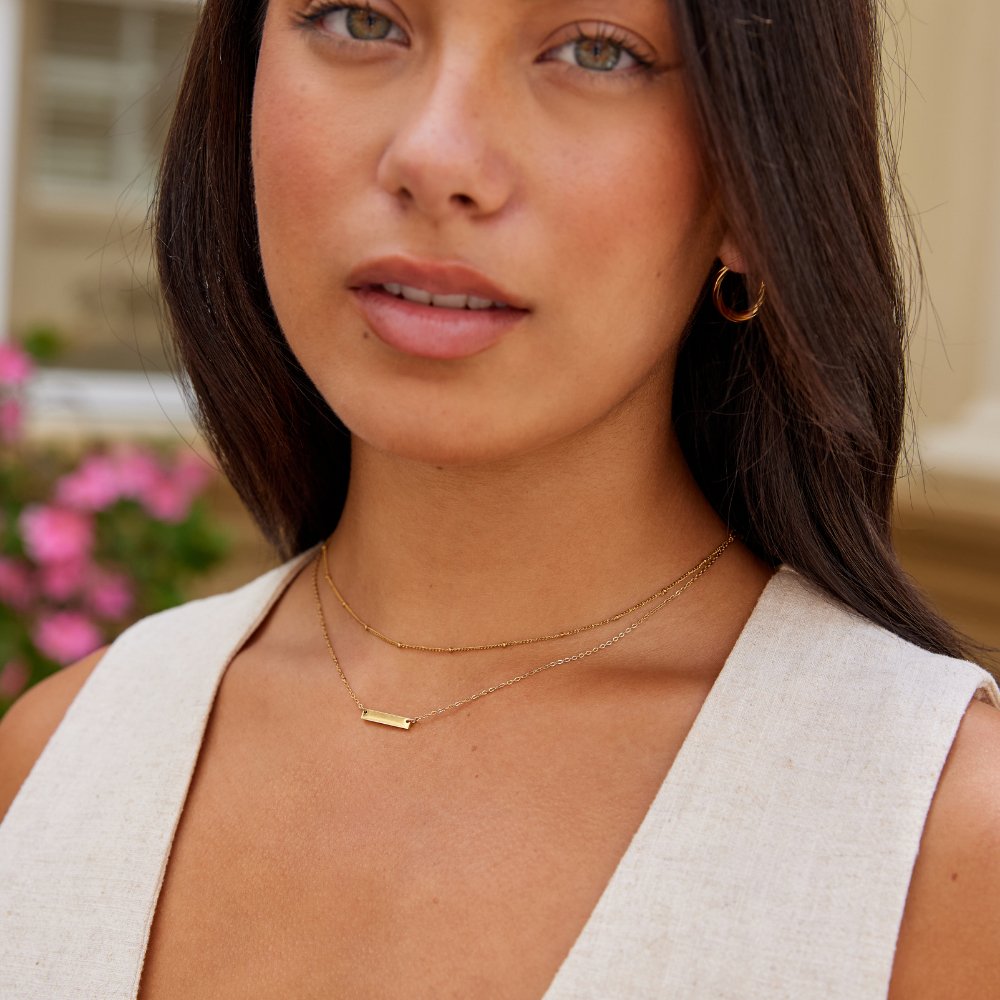 Collier en barre d'or Rina