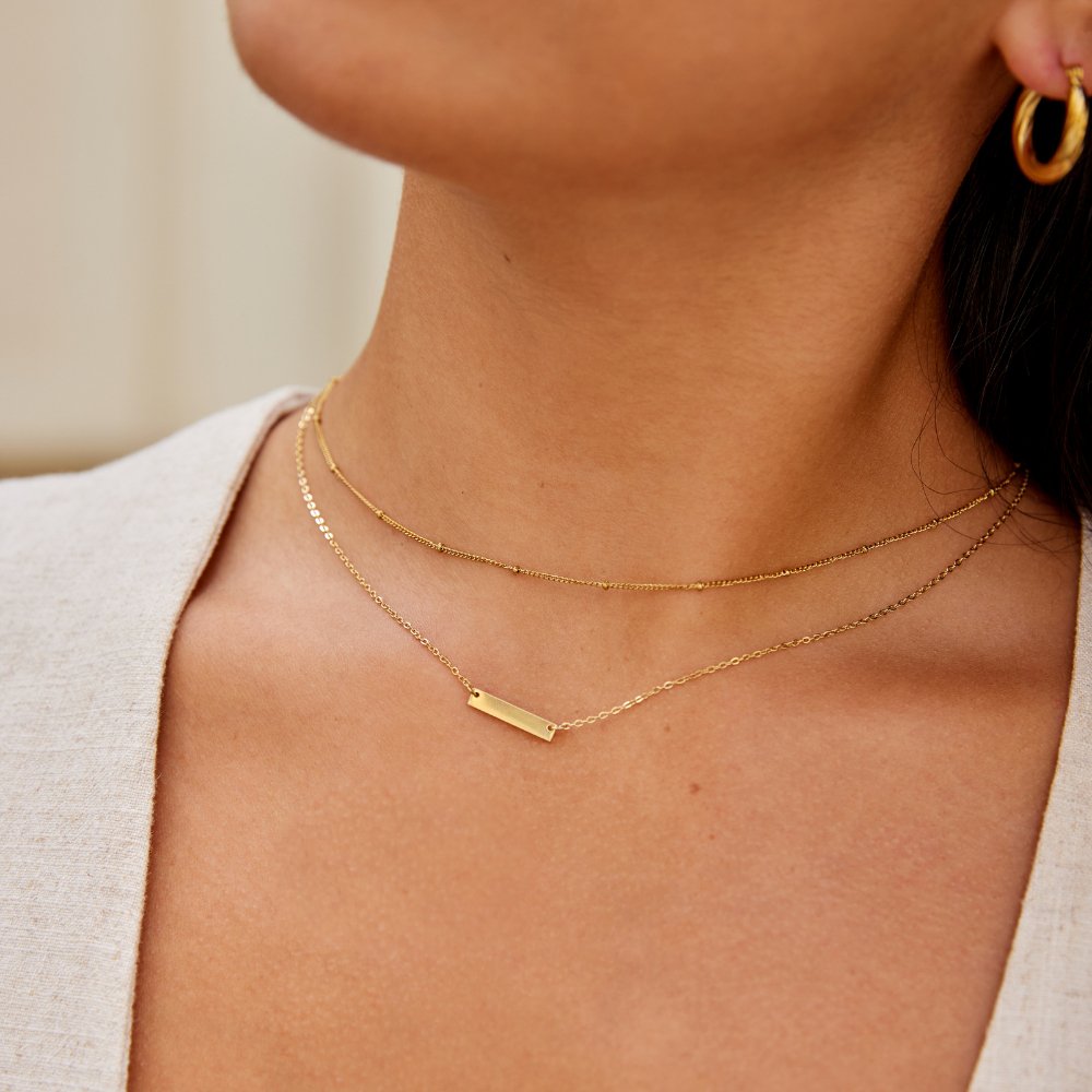 Collier en barre d'or Rina