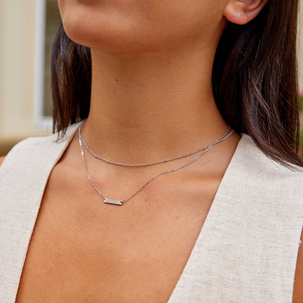 Collier en Barrette en Argent Rina