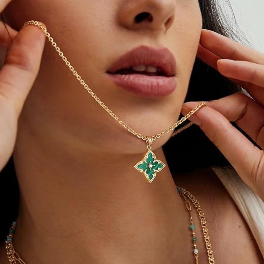 Collier Pendentif Émeraude