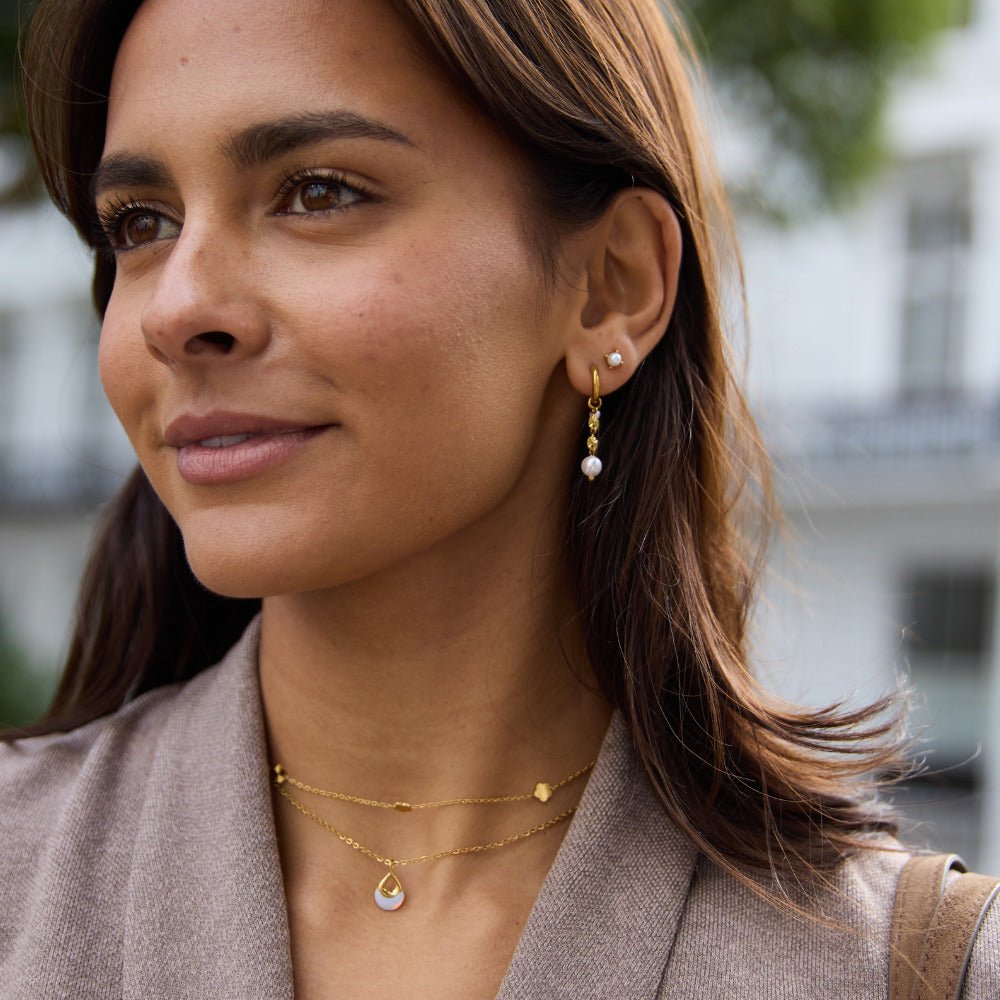 Boucles d'oreilles à franges en perles Rini