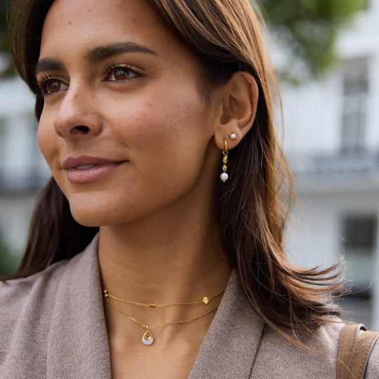 Boucles d'oreilles à franges en perles Rini