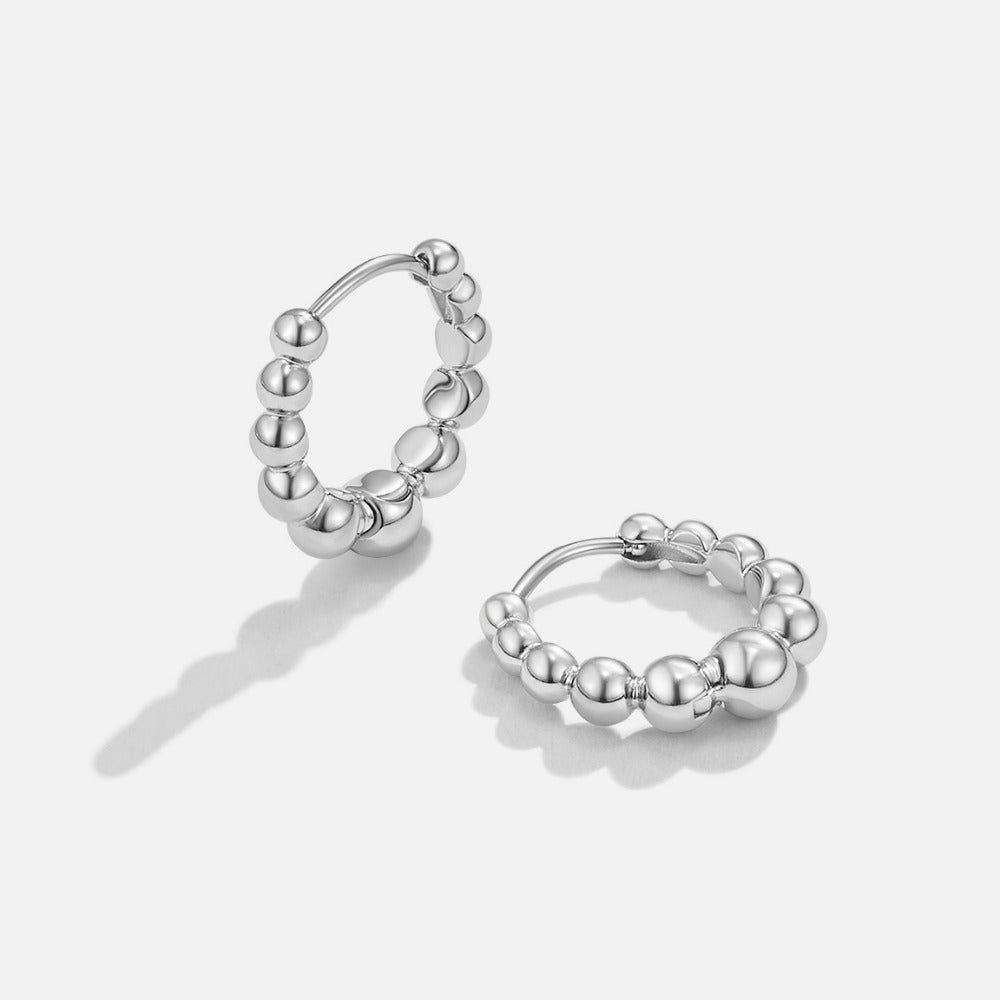 Boucles d'oreilles créoles en argent Roma