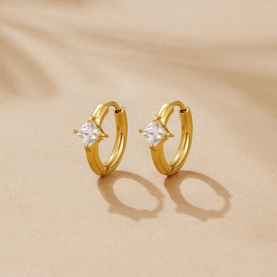 Boucles d'oreilles Huggies en cristal Roselle