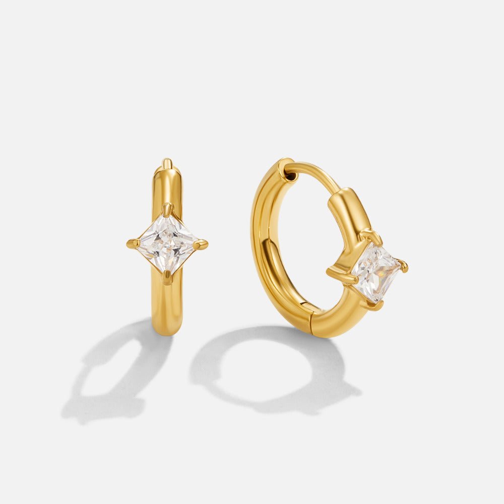 Boucles d'oreilles Huggies en cristal Roselle