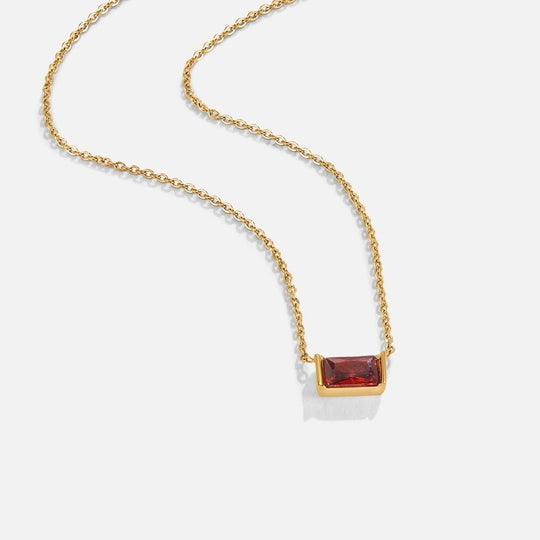 Collier Baguette en Rubis