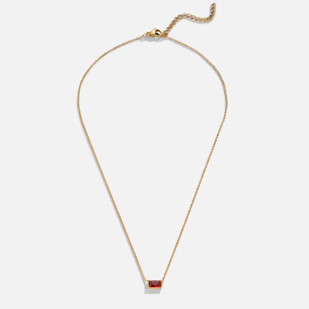 Collier Baguette en Rubis
