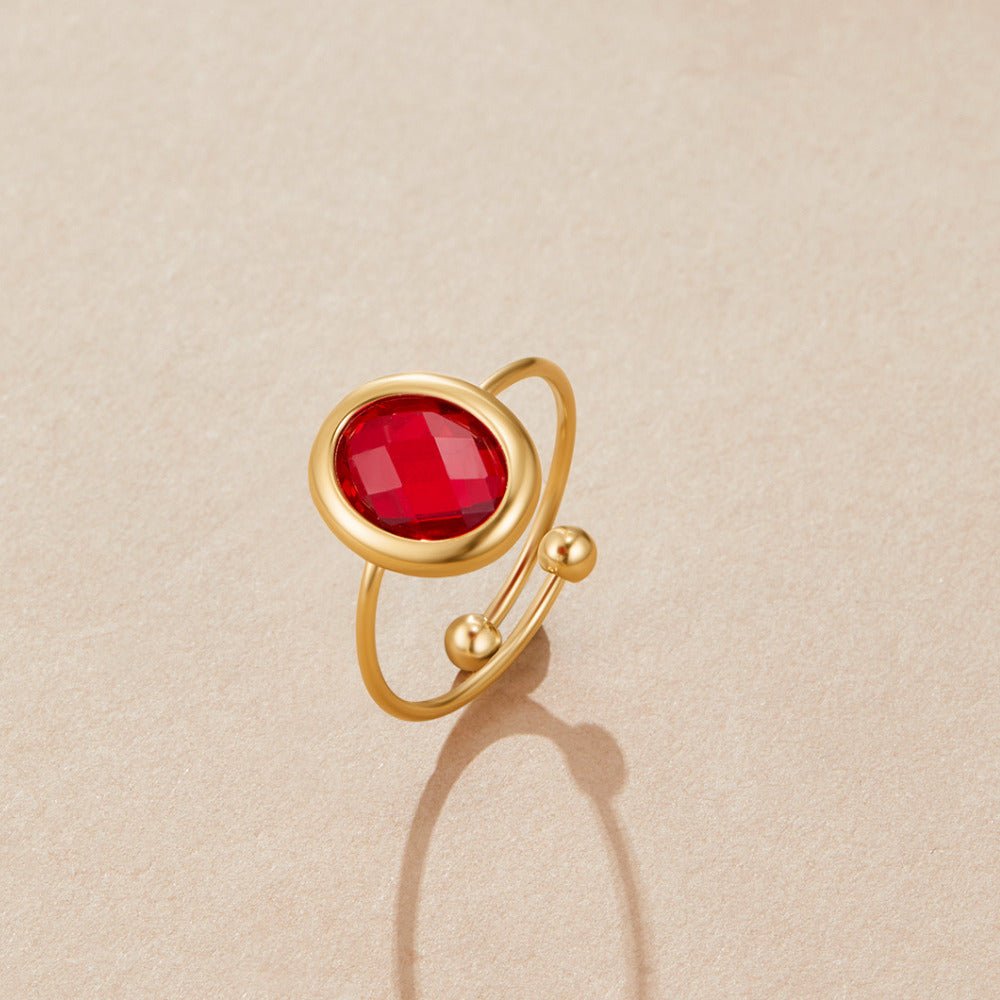 Bague en Cristal Ruby Or