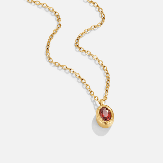 Collier en Cristal Rouge Rubis