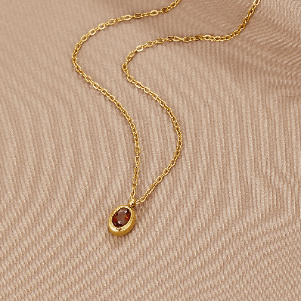 Collier en Cristal Rouge Rubis