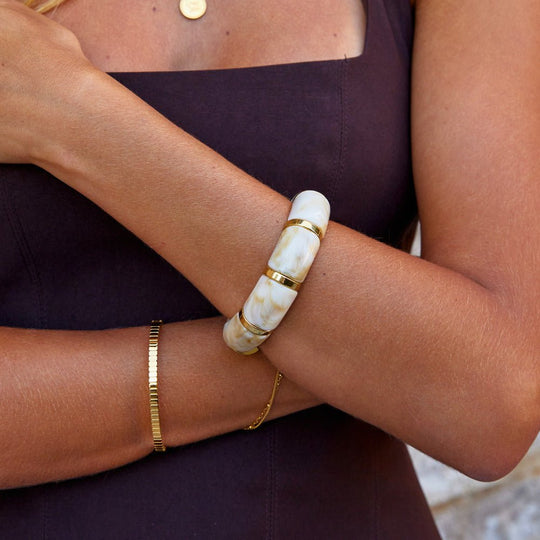Bracelet Marbré Blanc Sabina