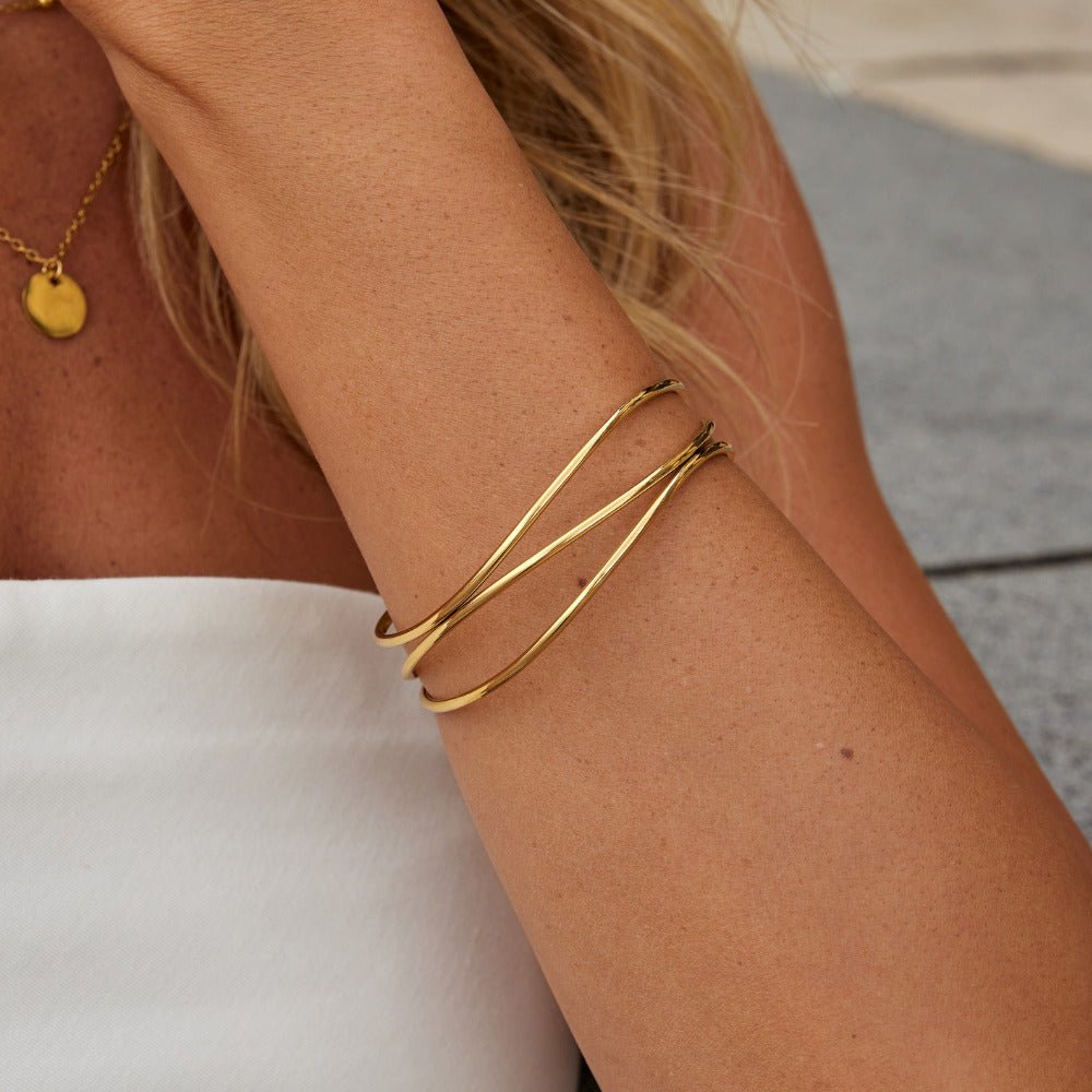 Bracelet Empilé en Or Sabrina