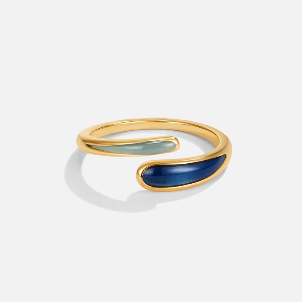 Bague Enveloppante Safira Bleue