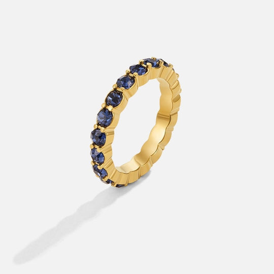 Bague en Cristal de Beauté Saphir 18k