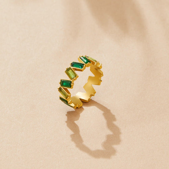 Bague Baguette en Cristal 'Sapphire Dream'