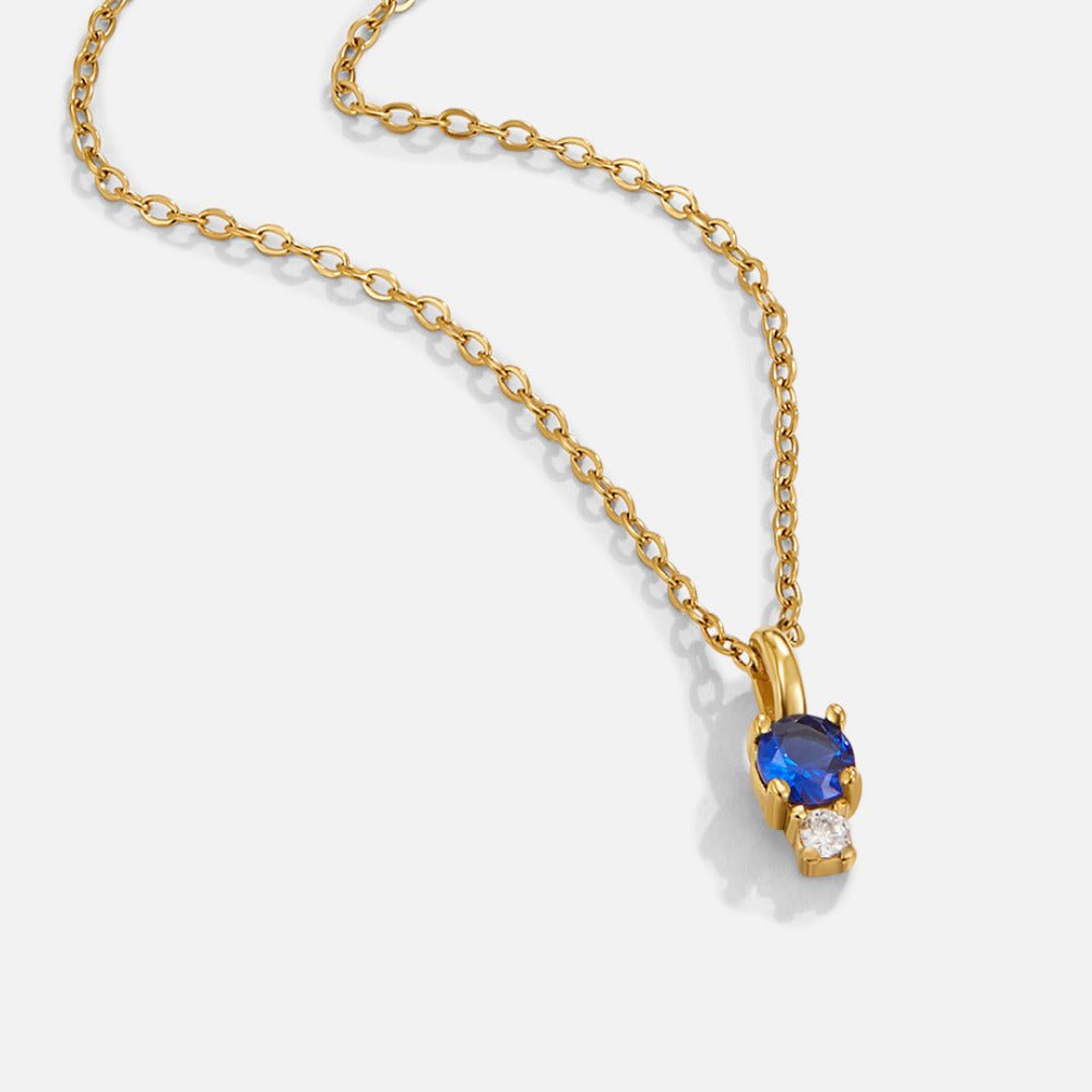 Collier Pendentif Goutte Saphir