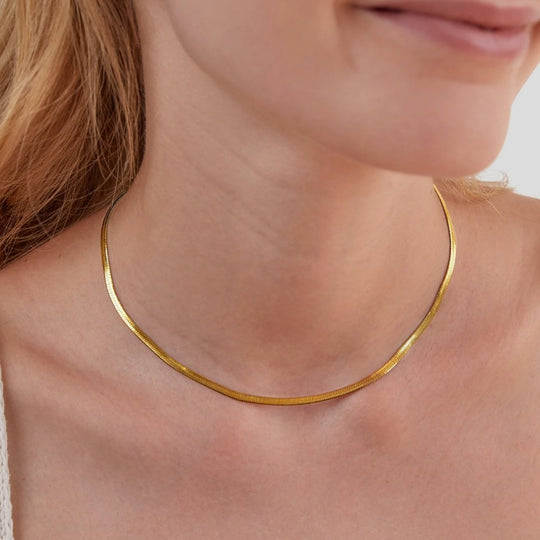 Collier en Chaîne Serpent en Or Sarya