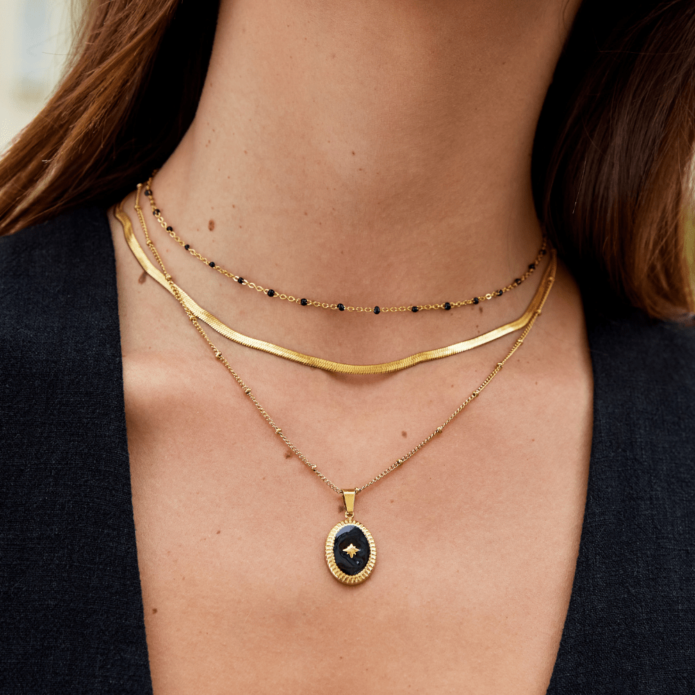Collier en Chaîne Serpent en Or Sarya