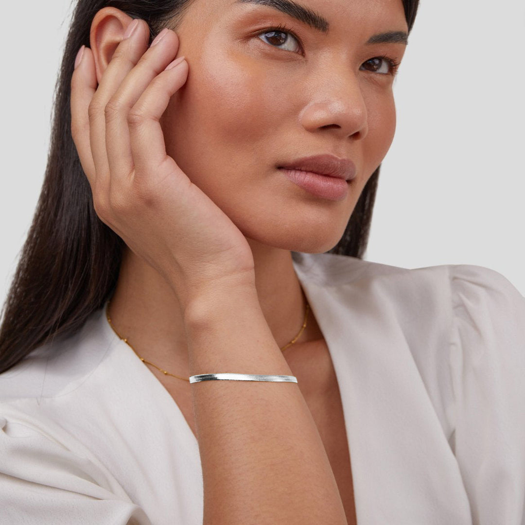 Bracelet en argent Sarya Snake Chain