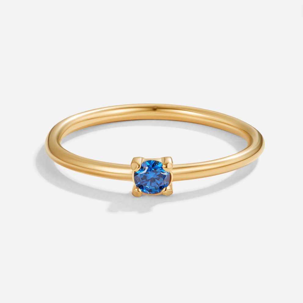 Bague en Or 18K Pierre de Naissance de Septembre