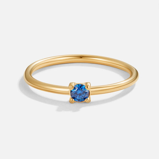 Bague en Or 18K Pierre de Naissance de Septembre