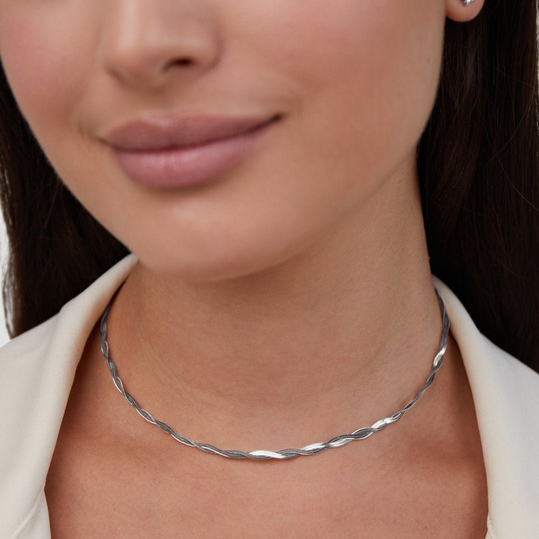 Collier en Chaîne Serpent Twist Chiara Argent