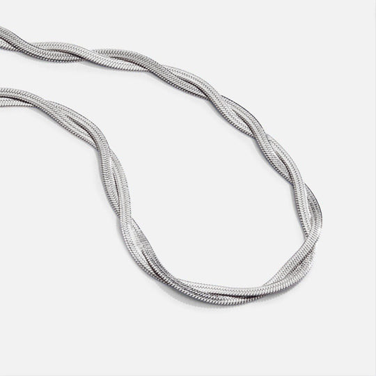 Collier en Chaîne Serpent Twist Chiara Argent
