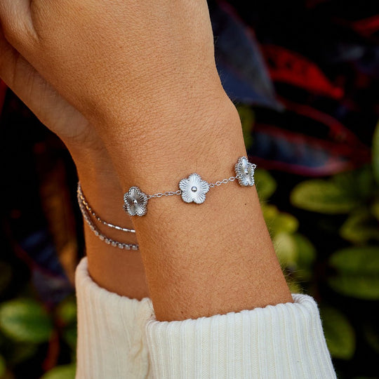 Bracelet Argent Trèfle